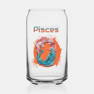 Pisces Fish Zodiac Horoscope Water Astrology Sign  Can Glass