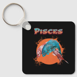 Pisces Fish Zodiac Horoscope Water Astrology Sign  Keychain