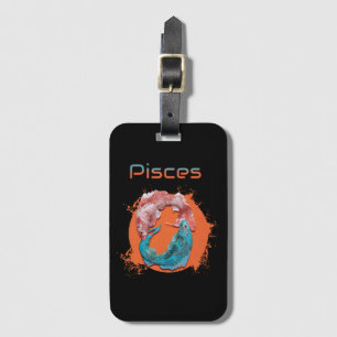 Pisces Fish Zodiac Horoscope Water Astrology Sign Luggage Tag