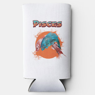 Pisces Fish Zodiac Horoscope Water Astrology Sign  Seltzer Can Cooler