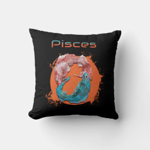Pisces Fish Zodiac Horoscope Water Astrology Sign Throw Pillow