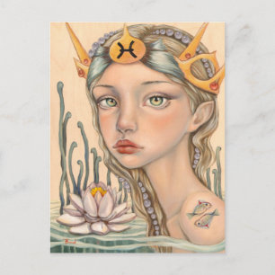 Pisces Girl Postcard