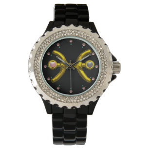 PISCES GOLD ZODIAC BIRTHDAY JEWEL,Black Watch