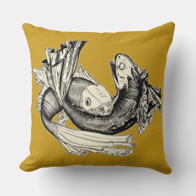 Pisces Goldenrod Pillow (Front)
