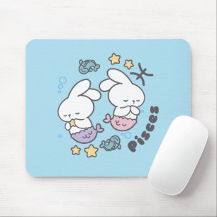 Pisces Harmony: Bunny Mermaid Duo Mouse Pad