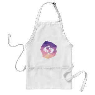 Pisces horoscope pink geometric kitchen apron