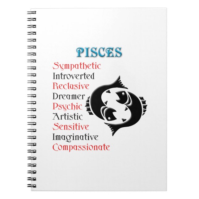 Pisces Horoscope Zodiac Sign Notebook (Front)