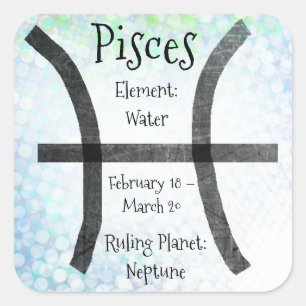 Pisces Horoscope Zodiac Sign Stickers