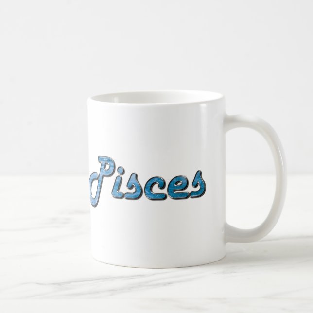 Pisces in Aquamarine Coffee Mug (Right)
