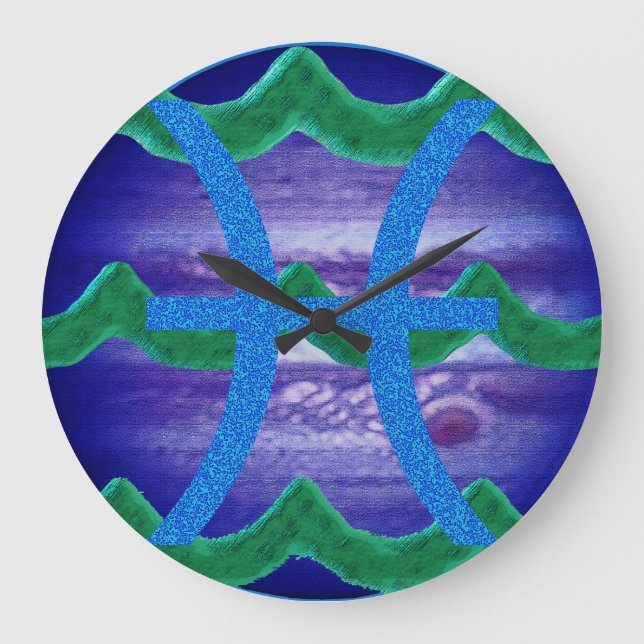 Pisces Large Clock (Front)