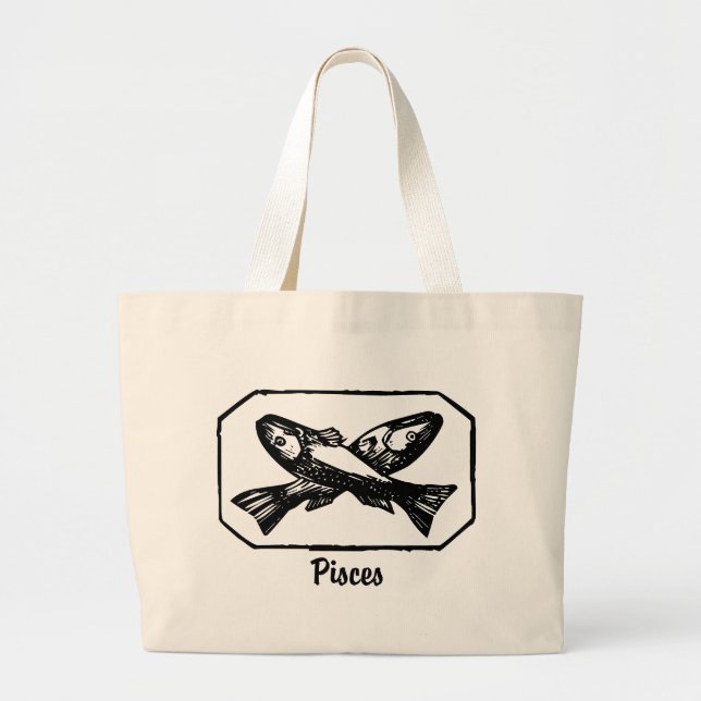 Pisces Large Tote Bag (Front)