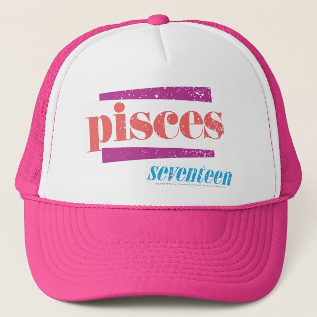 Pisces LtPink Trucker Hat (Front)