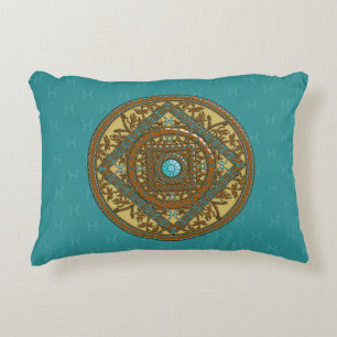 Pisces Mandala Accent Coussin