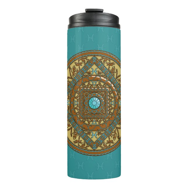 Pisces Mandala Thermal Tumbler (Front)