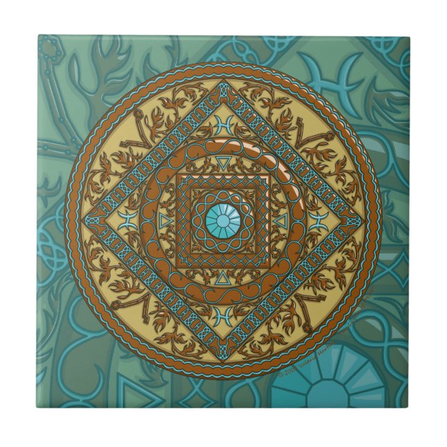 Pisces Mandala Tile (Front)