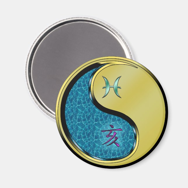 Pisces & Metal Boar Magnet (Front/Back)