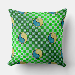 Pisces & Metal Goat Throw Pillow