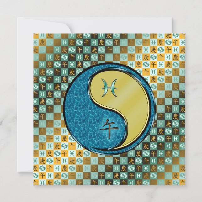 Pisces & Metal Horse Card (Front)