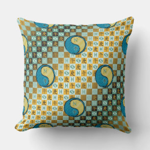 Pisces & Metal Horse Throw Pillow
