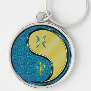 Pisces & Metal Monkey Keychain
