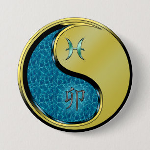 Pisces & Metal Rabbit 3 Inch Round Button