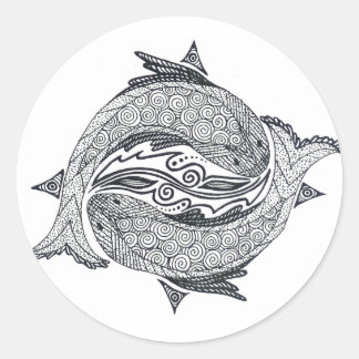Pisces No. 2 Classic Round Sticker
