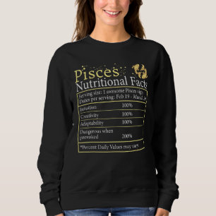 Pisces Nutrition Astrology Zodiac Sign Horoscope w Sweatshirt