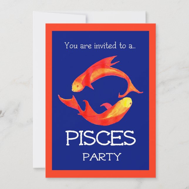'Pisces' Party Invitation (Front)