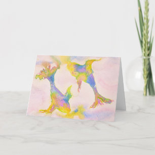 Pisces Pastel Zodiac Symbol Birthday Card