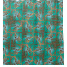 Pisces pattern shower curtain