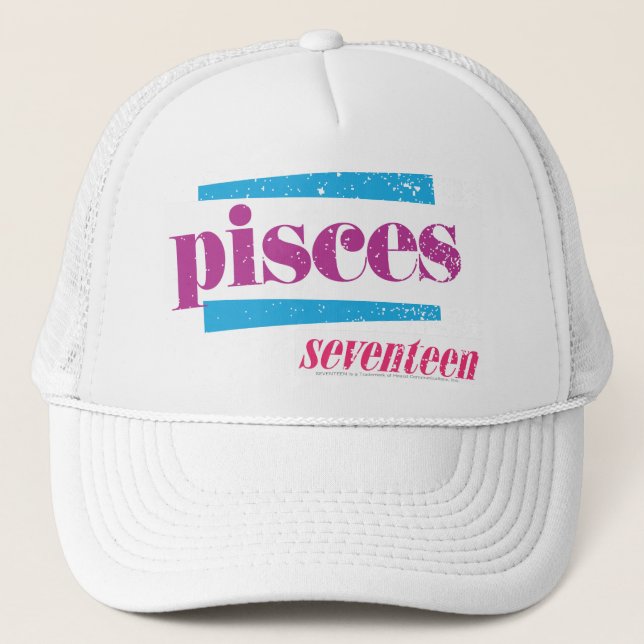 Pisces Purple Trucker Hat (Front)