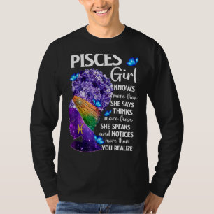 Pisces Queen Sweet As Candy Birthday  For Black Wo T-Shirt