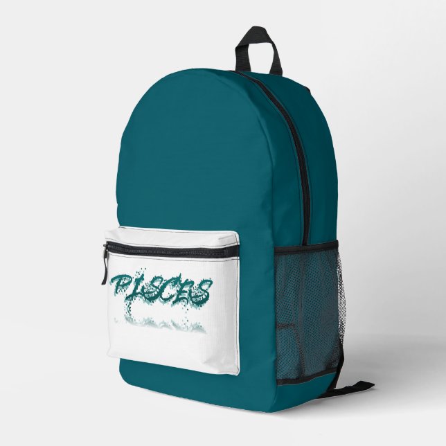 Pisces Reflection Printed Backpack (Back Corner Right)