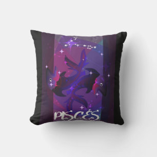 Pisces Sign Throw Pillow