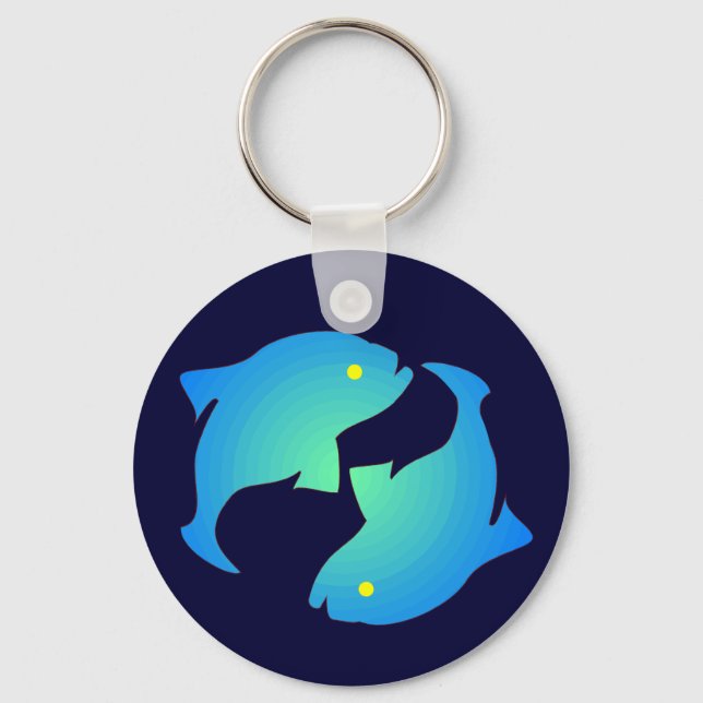 Pisces Silhouette Keychain (Front)