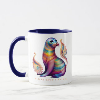 Pisces Spirit Animal Seal Alebrije Female Mug