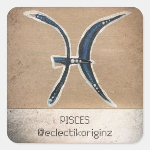 Pisces Square Sticker