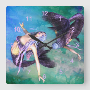 Pisces Square Wall Clock