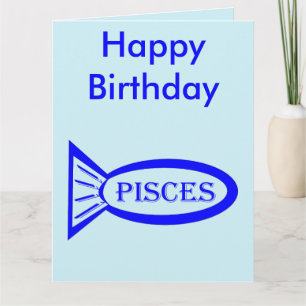 Pisces Star Sign Fish Custom Giant Card