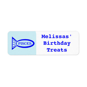 Pisces Star Sign Fish Food Labels