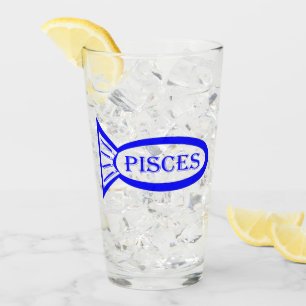Pisces Star Sign Fish Glass