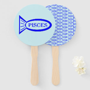 Pisces Star Sign Fish Hand Fan