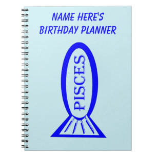 Pisces Star Sign Fish Notebook