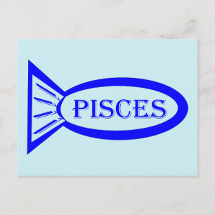 Pisces Star Sign Fish Postcard