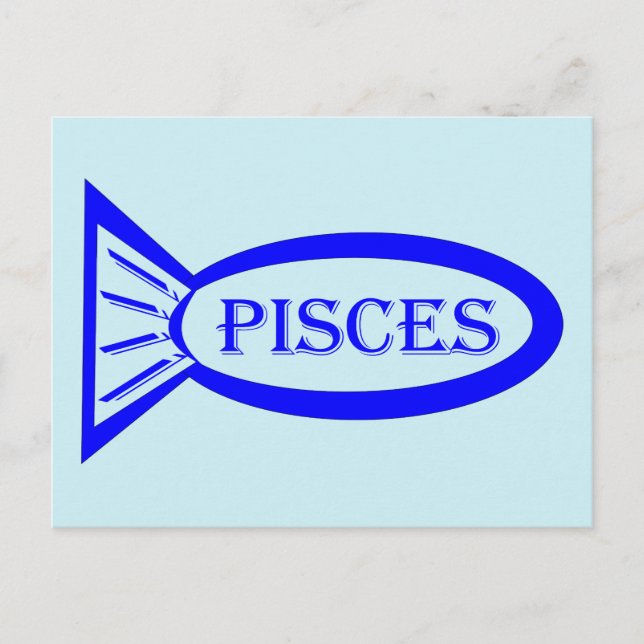 Pisces Star Sign Fish Postcard (Front)