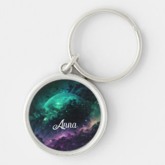 Pisces Starry Sky Zodiac Keychain with Custom Name