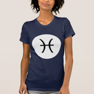 Pisces Symbol - Dark Tee - Customized
