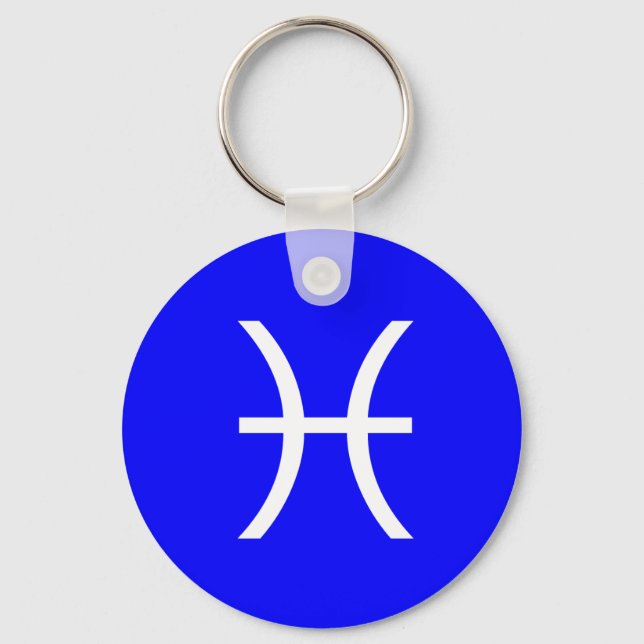 Pisces Symbol Keychain (Front)