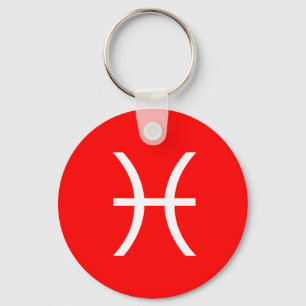Pisces Symbol Keychain