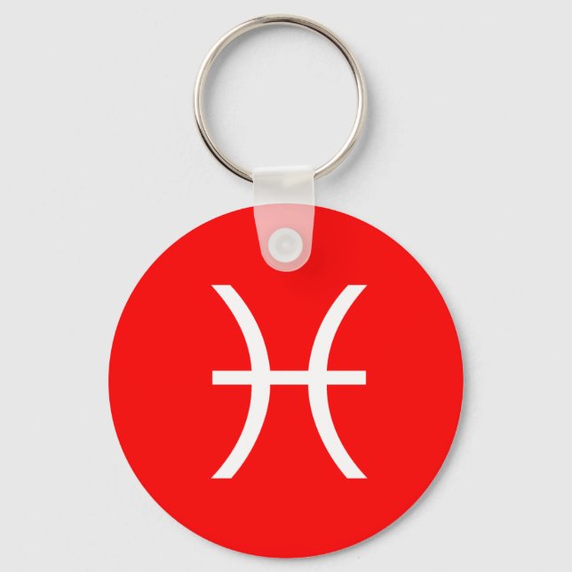 Pisces Symbol Keychain (Front)